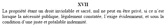 Image article 17 de la constitution